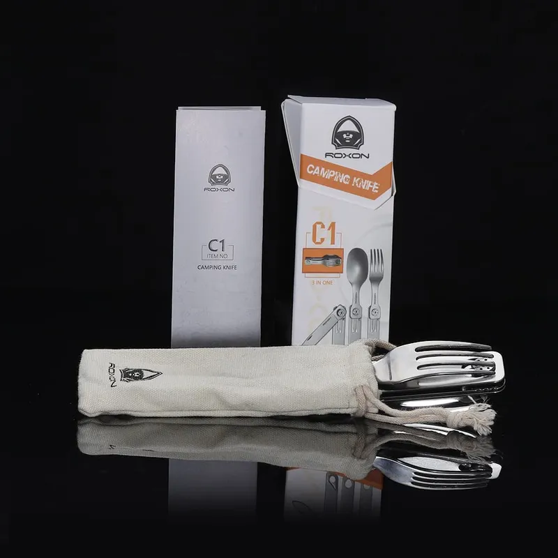 ROXON C1S Camping Multitool 3-in-1 Mes Lepel Vork — foto 7