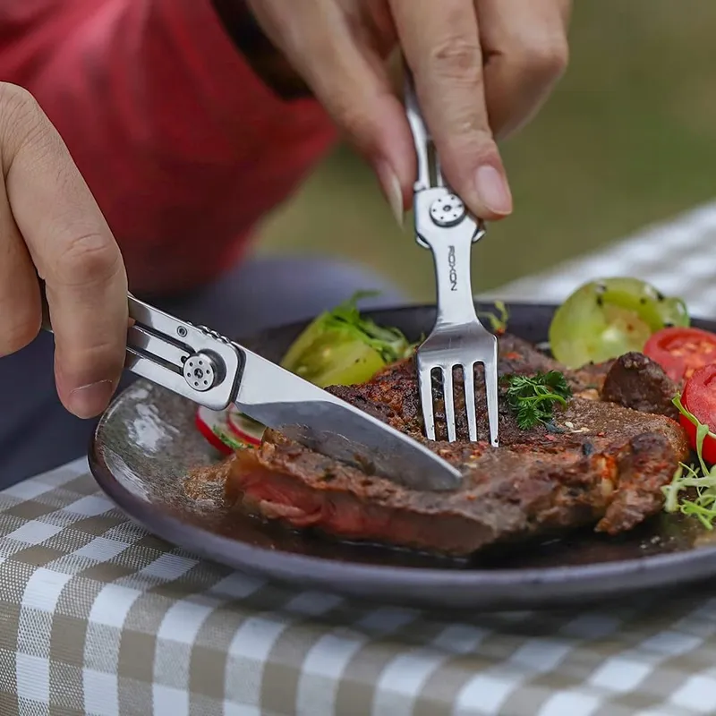 ROXON C1S Camping Multitool 3-in-1 Mes Lepel Vork — foto 5