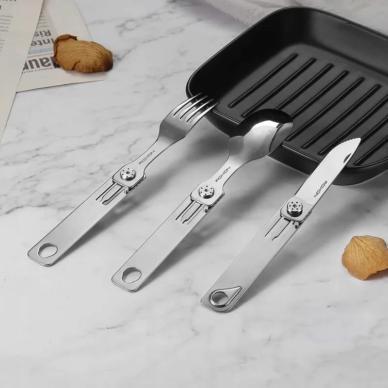 ROXON C1S Camping Multitool 3-in-1 Mes Lepel Vork — foto 4