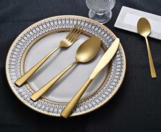 OTTO KONIG Bestekset 24-delig Goud RVS 6 Personen — miniatuur 8