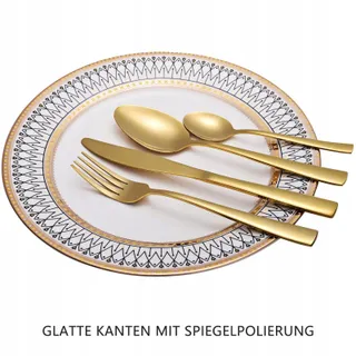 OTTO KONIG Bestekset 24-delig Goud RVS 6 Personen — miniatuur 4