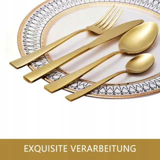 OTTO KONIG Bestekset 24-delig Goud RVS 6 Personen — miniatuur 7