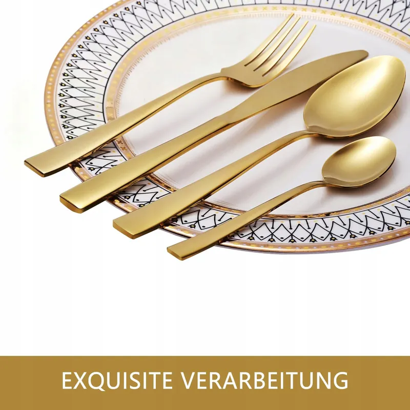 OTTO KONIG Bestekset 24-delig Goud RVS 6 Personen — foto 7