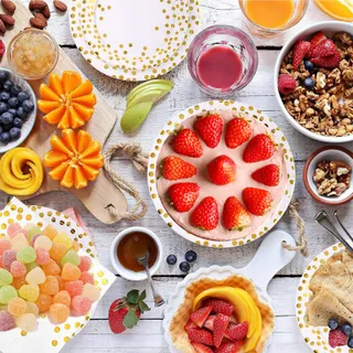COLANANA Kinderfeestservies Wit-Goud 16 Gasten — miniatuur 3