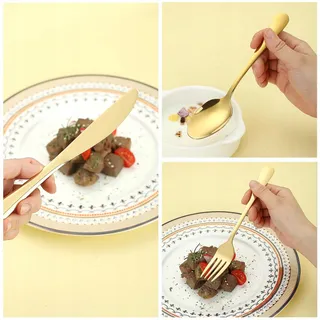 REANEA Gouden Bestekset 60-Delig RVS — miniatuur 7