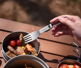 IBASINGO Titanium Bestekset Camping Licht Draagbaar Outdoor — miniatuur 7