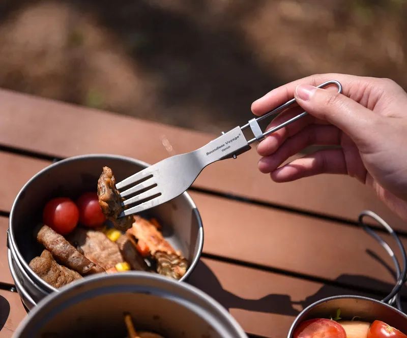 IBASINGO Titanium Bestekset Camping Licht Draagbaar Outdoor — foto 7