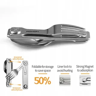 ROXON C2 Camping Bestek 2-in-1 Opvouwbaar Outdoor — miniatuur 3