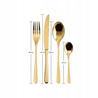 SAMBONET Bestekset 24-delig Goud Roestvrij Staal 6 Personen — miniatuur 2