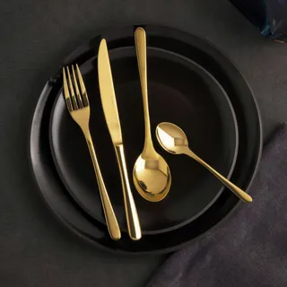 SAMBONET Bestekset 24-delig Goud Roestvrij Staal 6 Personen — miniatuur 3