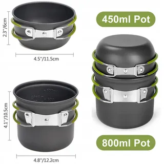 ODOLAND Campingservies 10-delig Aluminium — miniatuur 2