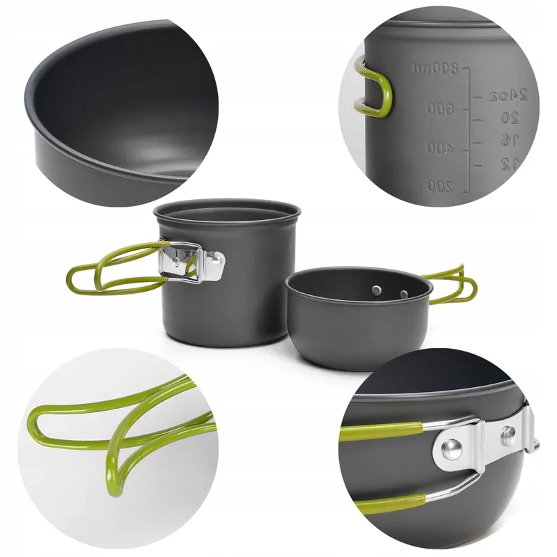 ODOLAND Campingservies 10-delig Aluminium — foto 3