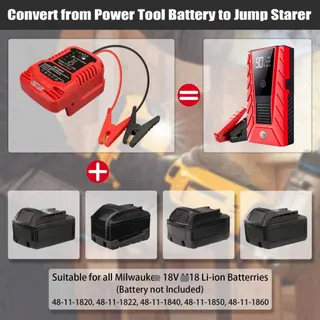 URUN Powerbank Starthulp M18 18V Accu Booster Auto — miniatuur 2