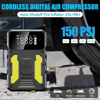 Jumpstarter Set met Compressor Powerbank LED Zaklamp — miniatuur 4