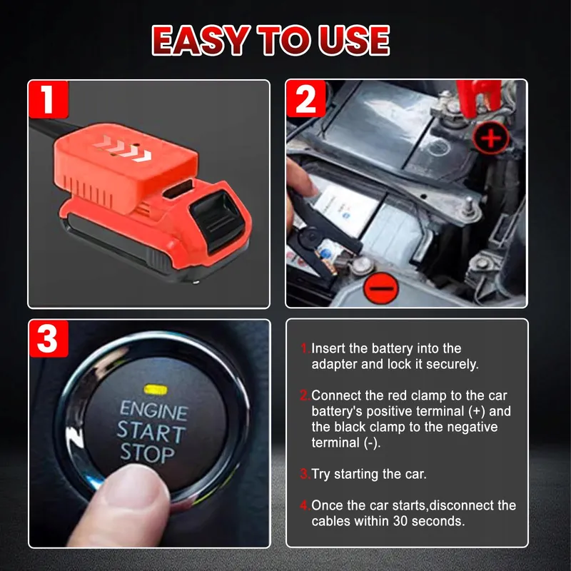TKSE Jumpstart Adapter 1,8M 8AWG Milwaukee M18 — foto 5