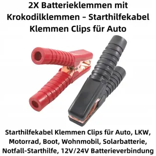 M60CS Accuklem Krokodillenklem 12V/24V Auto Motor Boot Zonneaccu — miniatuur 2