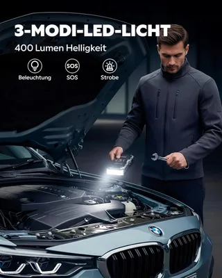 Starthulp Powerbank 6000A 26800mAh Met Compressor Voor Auto — miniatuur 7