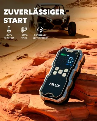 Starthulp Powerbank 6000A 26800mAh Met Compressor Voor Auto — miniatuur 6