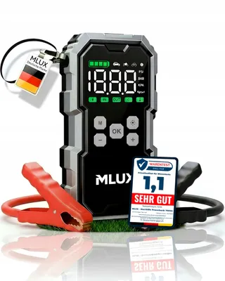 Starthulp Powerbank 6000A 26800mAh Met Compressor Voor Auto — miniatuur 1