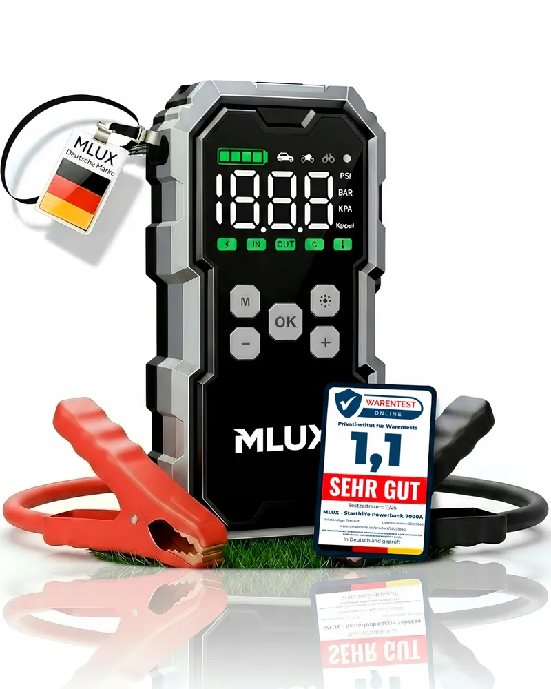 Starthulp Powerbank 6000A 26800mAh Met Compressor Voor Auto — foto 1