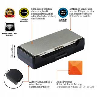 SHARPAL 156N Dubbelzijdige Diamant Slijpsteen Hoekgeleider — miniatuur 3