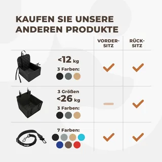 WUGLO Autogordel Hond Elastisch Veilig Universeel Rood — miniatuur 6