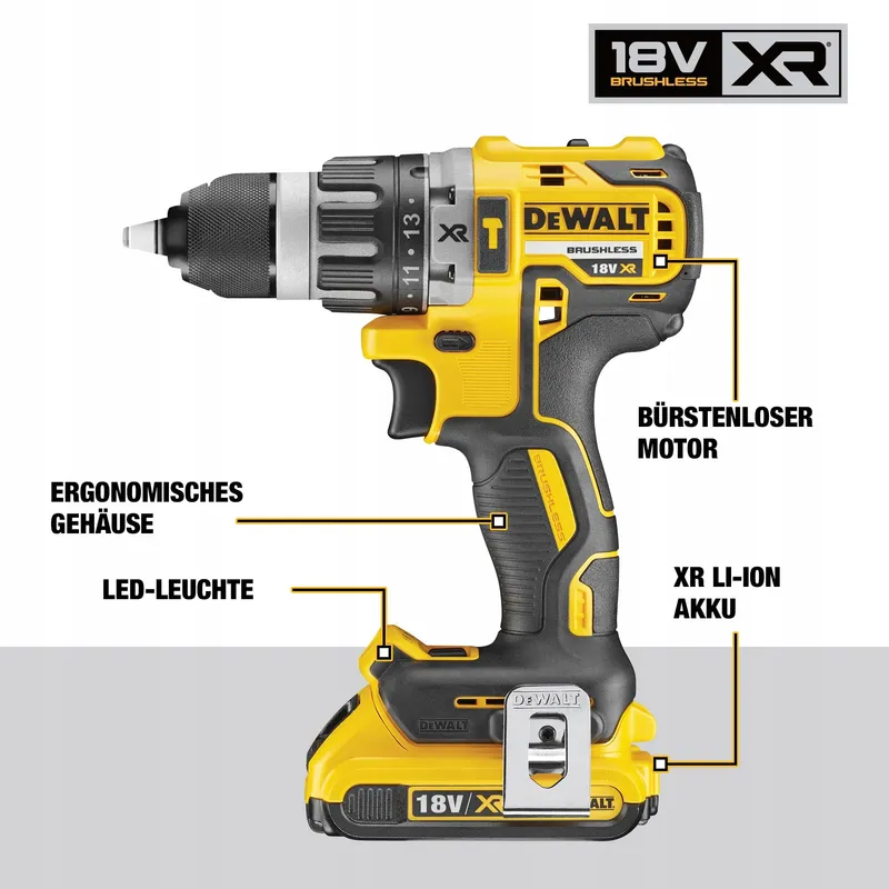 DEWALT XR 18V Klopboorschroevendraaier Borstelloos 70Nm 2x5Ah — foto 3