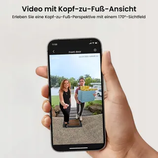 AOSU Video Deurbel 2K HD Draadloos 170 PIR Alexa WiFi 2-weg Audio — miniatuur 2