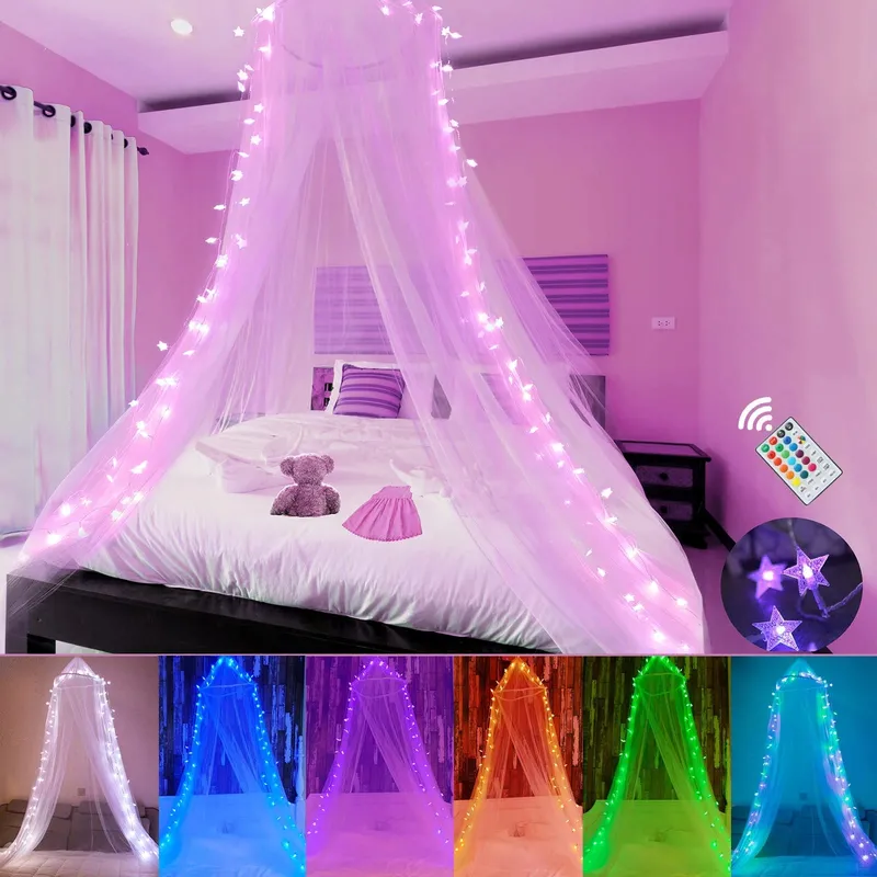 HEYCOLOR Bedhemel LED Lichtketting 8 Standen 100 LED — foto 1