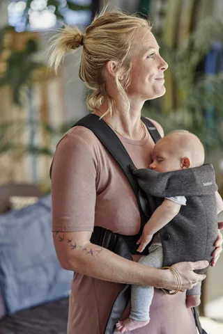 BABYBJÖRN Draagzak Mini 3D Jersey Ergonomisch Donkergrijs — miniatuur 7