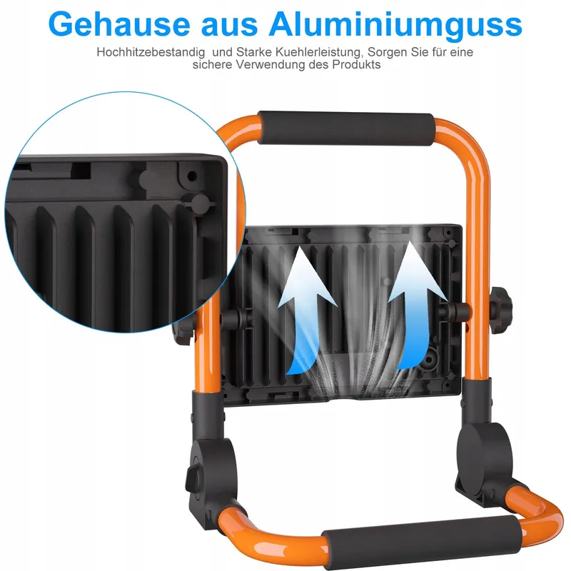 MEIHUA LED Bouwspot 60W 5200LM 6500K IP66 Waterdicht Draagbaar — foto 4