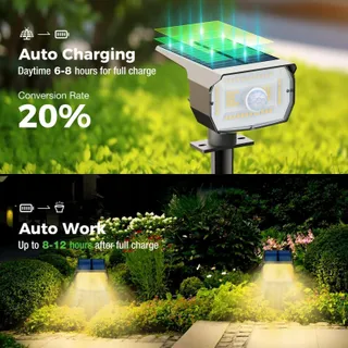 NIPIFY Solar Lampen Bewegingsmelder 4 Stuks IP65 Waterdicht — miniatuur 2
