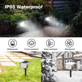 NIPIFY Solar Lampen Bewegingsmelder 4 Stuks IP65 Waterdicht — miniatuur 4