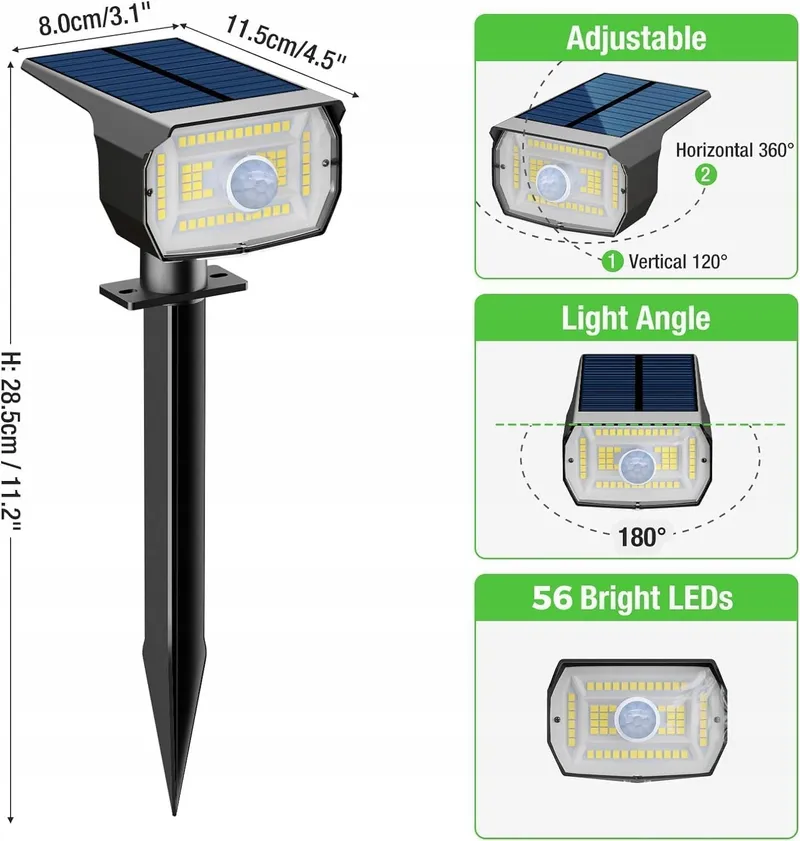 NIPIFY Solar Lampen Bewegingsmelder 4 Stuks IP65 Waterdicht — foto 7