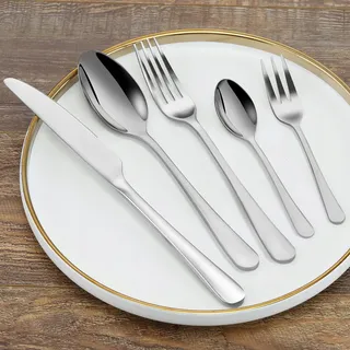 BEWOS Bestekset 6 Personen 30-Delig RVS Gepolijst — miniatuur 5