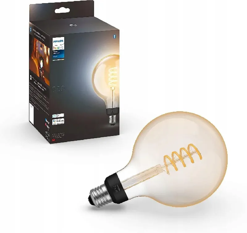 PHILIPS Hue White Filament E27 G125 550lm Warm Wit Dimbaar Alexa — foto 2