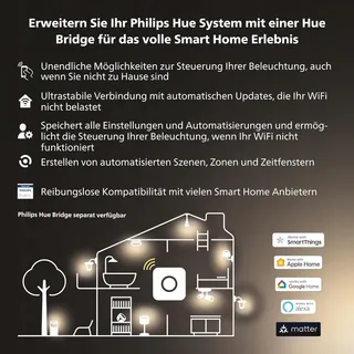 PHILIPS Hue White Filament E27 G125 550lm Warm Wit Dimbaar Alexa — miniatuur 6