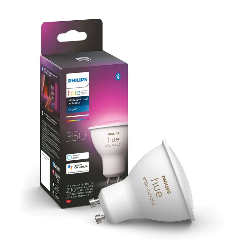 PHILIPS Hue White Color Ambiance GU10 LED 350lm Smart RGB — foto 1