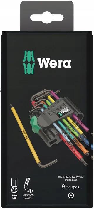 WERA 967 SPKL/9 Hoeksleutelset TORX BO 9-Delig BlackLaser — miniatuur 1