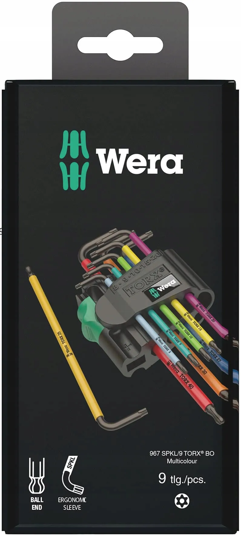 WERA 967 SPKL/9 Hoeksleutelset TORX BO 9-Delig BlackLaser — foto 1
