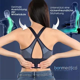 BONMEDICO Orthopedisch Zitkussen Universeel Zwart 41x41cm — miniatuur 4