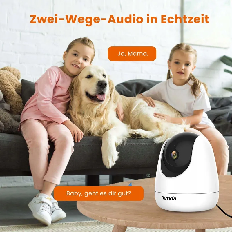 TENDA CP3 Binnencamera 1080p WiFi 360° 12m Bewegingsdetectie — foto 2