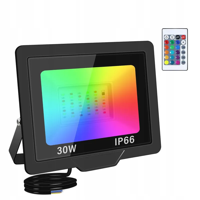 RIGIDON LED Schijnwerper Afstandsbediening 16 Kleuren 30W 3000LM x2 — foto 7