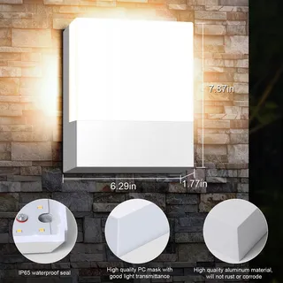 KINGWEN 2 Stuks LED Wandlamp Binnen Buiten 15W IP65 — miniatuur 2