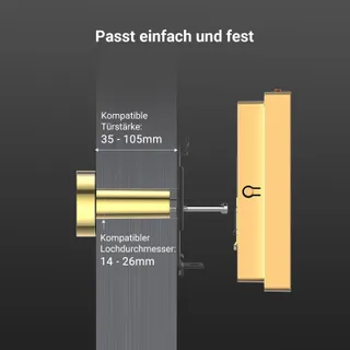 EZVIZ CP2 Deurspion WLAN 4,3" Camera 2MP 146° 2200mAh Goud — miniatuur 6