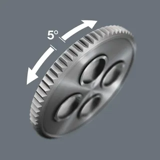 WERA Zyklop Ratelset 8100 SA 6 1/4 Inch Metrisch 28-delig Zilver — miniatuur 2