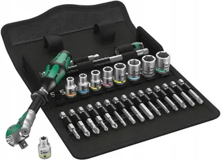 WERA Zyklop Ratelset 8100 SA 6 1/4 Inch Metrisch 28-delig Zilver — miniatuur 8