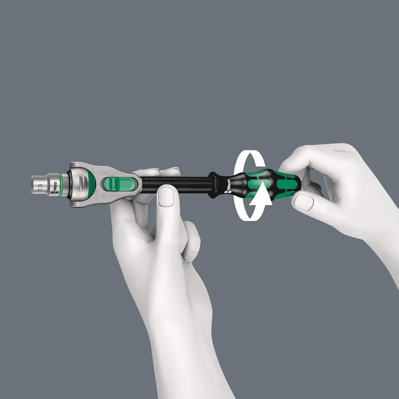 WERA Zyklop Ratelset 8100 SA 6 1/4 Inch Metrisch 28-delig Zilver — foto 5