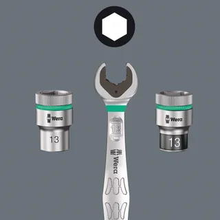 WERA Zyklop Ratelset 8100 SA 6 1/4 Inch Metrisch 28-delig Zilver — miniatuur 6