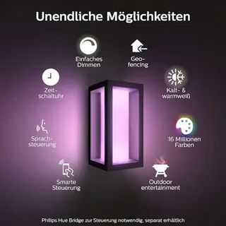 PHILIPS Hue Impress LED Buitenlamp 16 Miljoen Kleuren — miniatuur 3